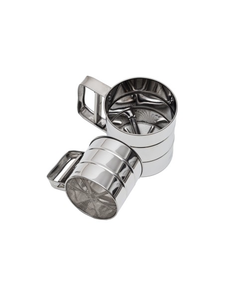 FRUSTE-PENNELLI-SPATOLE-SETACCI: vendita online SPARGIFARINA IN ACCIAIO INOX Ø 10CM EVA KAUFGUT in offerta