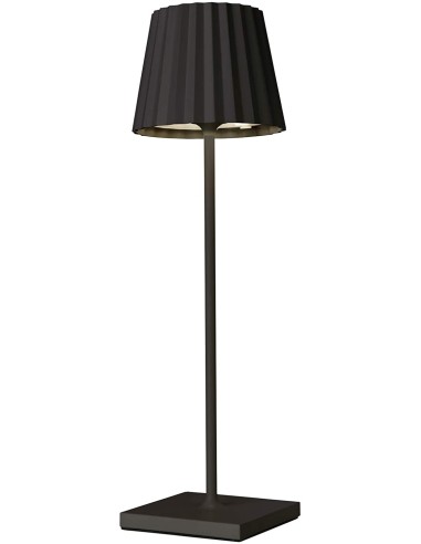 LAMPADE DA TAVOLO: vendita online TROLL LAMPADA CM.38X15 ALLUMINIO NERO PER INTERNO/ESTERNO in offerta