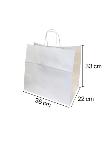 ACCESSORI: vendita online TAKE AWAY CONFEZIONE 50 BUSTE CM.36X22X33 BIANCO in offerta
