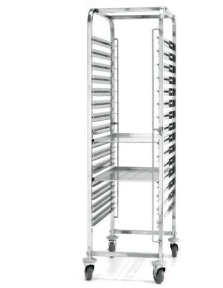 CARRELLI PORTATEGLIE-PIATTI: vendita online CARRELLO PORTATEGLIE 15XCM.60X40 IN ACCIAIO INOX HENDI in offerta
