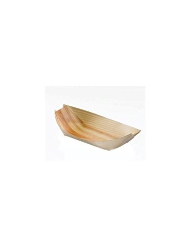 FINGER FOOD BAMBÙ: vendita online PIROGA IN LEGNO STAND.MAXI CONFEZIONE 50 PZ. CM.22,5X8,5X2H in offerta