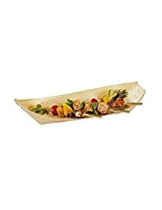 FINGER FOOD BAMBÙ: vendita online PIROGA LEGNO PICCOLA CONFEZIONE 50 PZ. CM.9,5X5X1,5H in offerta