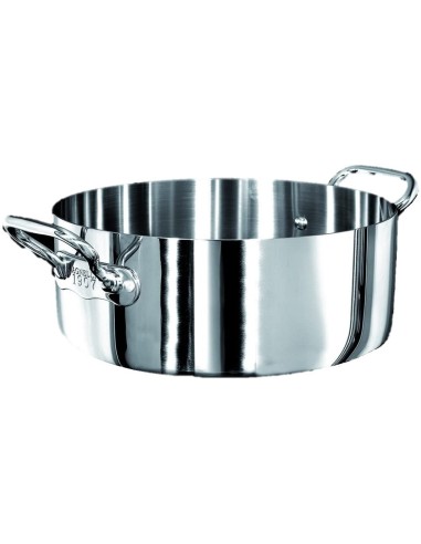 ALUINOX: vendita online ALUINOX CASSERUOLA BASSA 1907 CM.28 H.11 LT.10,3 2 MANIGLIE in offerta