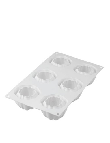 STAMPI-TAGLIAPASTA: vendita online BLOOM 120-STAMPO IN SILICONE N. 6 ø 68 H52 MM BIANCO in offerta