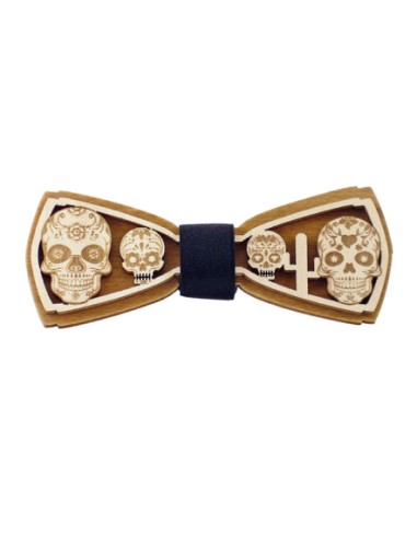 BRETELLE-REGGIMANICA: vendita online PAPILLON 3D MM.8 LEGNO SKULL in offerta