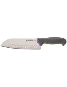 TECNA: vendita online COLTELLO SANTOKU ALVEOLATO TECNA VIOLA 18 CM AMBROGIO SANELLI in offerta