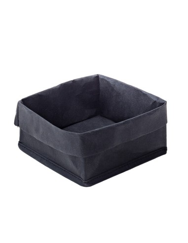 CESTINI PANE: vendita online SACCOTTINO QUADRATO CM.14X14X10 NERO LEONE in offerta