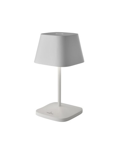 LAMPADE DA TAVOLO: vendita online NEAPEL LAMPADA CM.10X10X20H ALLUMINIO BIANCO in offerta