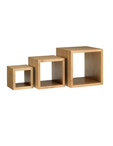 ALZATE-PORTATORTE-ESPOSITORI: vendita online CUBO SET 3 ALZATA BUFFET NATURALE CM.13/18/23 LEONE in offerta