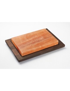 PIASTRE COTTURA PIETRA: vendita online PIASTRA DI SALE ROSA CM20X30 BASE LEGNO WENGÈ in offerta