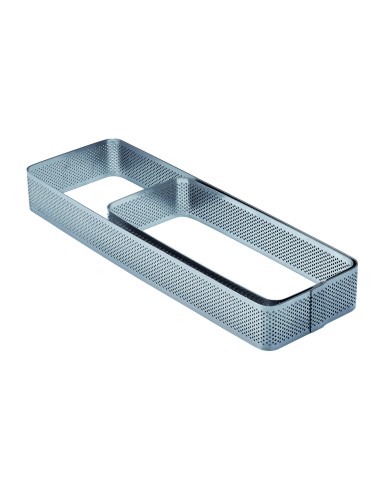 STAMPI-TAGLIAPASTA: vendita online FASCIA INOX MICROFORATA RETTANGOLARE CON ANGOLI TONDI MM.190X80X35 in offerta