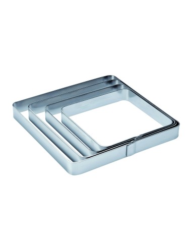 STAMPI-TAGLIAPASTA: vendita online FASCIA INOX QUADRATA CON ANGOLI TONDI MM.190X190X35 PAVONI in offerta