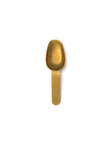 FINGER FOOD ACCIAIO: vendita online CUCCHIAIO DEGUSTAZIONE CM.12 CON MANICO VINTAGE GOLD in offerta