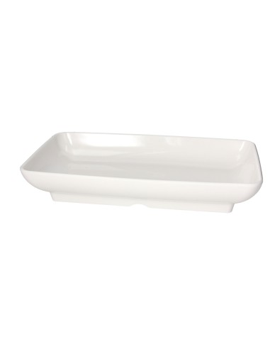 VASSOI-TAGLIERI: vendita online PIROFILA RETTANGOLARE CM.40X24 BIANCO IN MELAMINA SHOW PLATE TOGNANA in offerta