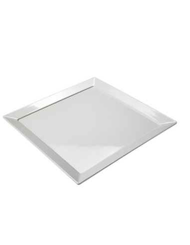 VASSOI-TAGLIERI: vendita online LEONE - VASSOIO BIANCO MELAMINA QUADRATO CM30X30X2,5H in offerta