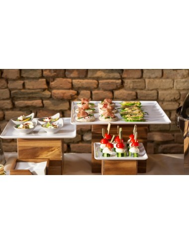 VASSOI-TAGLIERI: vendita online VASSOIO SNOW QUADRATO CM.40X40 BIANCO IN MELAMINA LEONE in offerta
