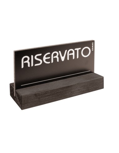 ACCESSORI: vendita online PITTOGRAMMI RISERVATO SCRITTA FRONTE   RETRO CM8X15 LINEA DA TAVOLO NERO in offerta