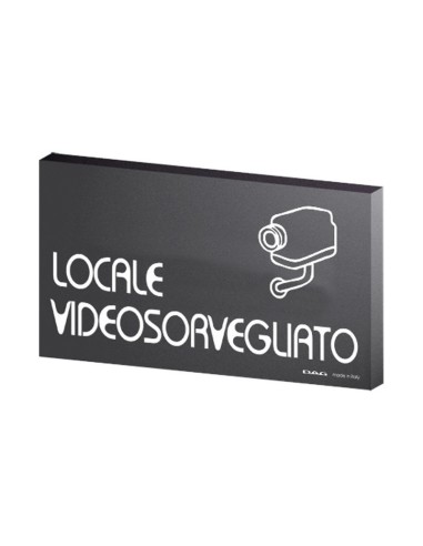 ACCESSORI: vendita online PITTOGRAMMI VIDEO SORVEGL 8X15 NERO   C/BIADESIVO in offerta