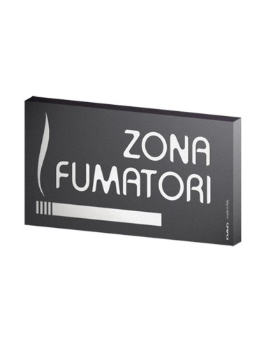 ACCESSORI: vendita online PITTOGRAMMI ZONA FUMATORI 8X15 NERO  BIADESIVO in offerta