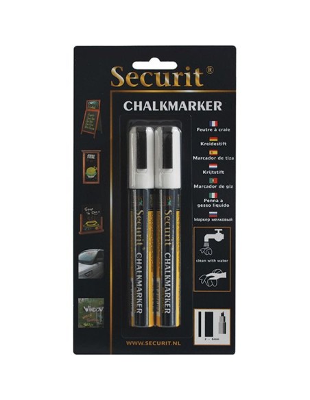 ACCESSORI: vendita online CONFEZIONE 2 PENNARELLI A GESSO LIQUIDO BIANCO MM.2-6 in offerta