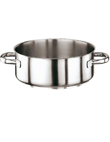 ACCIAIO: vendita online SERIE 1000 CASSERUOLA BASSA INOX CM.36 H.13 LT.13 2 MANIGLIE in offerta