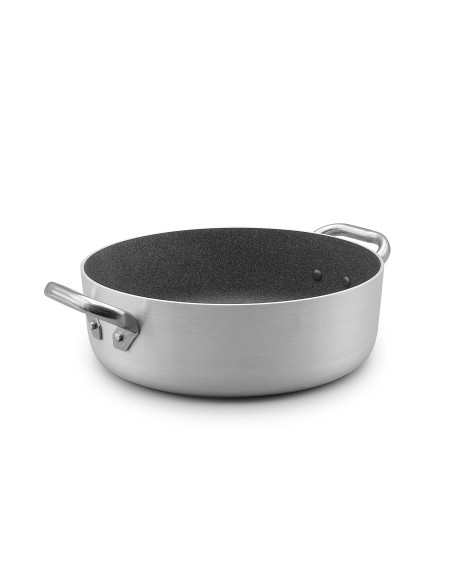 SHARK SKIN: vendita online CASSERUOLA BASSA PEEK CM.40 IN ALLUMINIO MM.3 CON 2 MANICI AGNELLI in offerta
