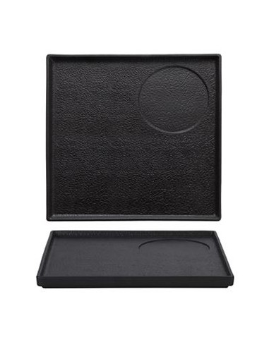 PIATTI: vendita online ETNA PIATTO CM.30X30 INSERTO TONDO NERO IN PORCELLANA in offerta