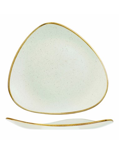 PIATTI: vendita online PIATTO PIANO TRIANGOLARE BIANCO CHURCHILL STONECAST WHITE PORCELLANA 23 CM in offerta