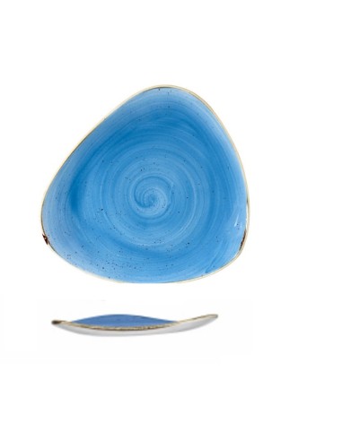 PIATTI: vendita online PIATTO PIANO TRIANGOLARE CHURCHILL STONECAST BLU PORCELLANA 23 CM in offerta