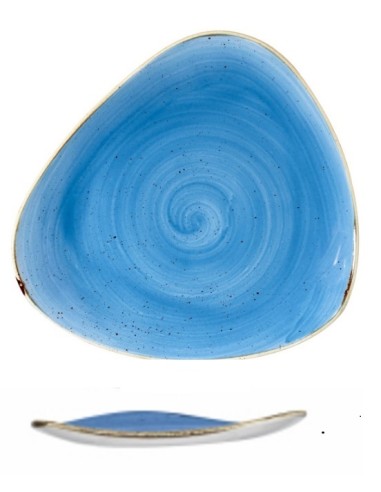 PIATTI: vendita online PIATTO PIANO TRIANGOLARE CHURCHILL STONECAST BLU PORCELLANA 31 CM in offerta