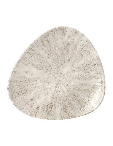 PIATTI: vendita online PIATTO PIANO TRIANGOLARE CHURCHILL STONE AGATE GRIGIO PORCELLANA CM.19 in offerta