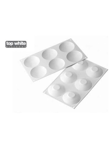 STAMPI-TAGLIAPASTA: vendita online CUPOLE55-STAMPO IN SILICONE ø80 H 20 MM BIANCO in offerta