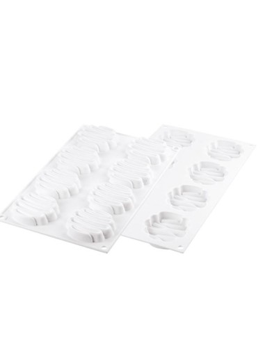 STAMPI-TAGLIAPASTA: vendita online KIT TARTE RING HONORE ø80 MM-SET STAMPO IN SILICONE + 8 ANELLI BIANCO in offerta