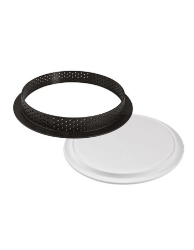 STAMPI-TAGLIAPASTA: vendita online KIT TARTE RING ROUND ø210 MM-SET STAMPO IN SILICONE ø175 MM + ANELLO in offerta