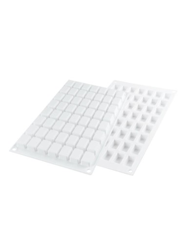 STAMPI-TAGLIAPASTA: vendita online MICRO RECTANGLE5-STAMPO IN SILICONE N.56 BIANCO in offerta