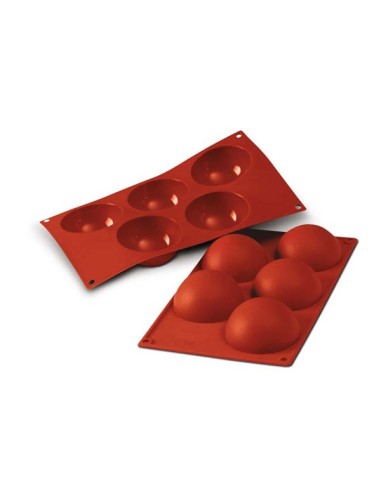 STAMPI-TAGLIAPASTA: vendita online SF001-STAMPO SILIC.N.5 HALF-SPHERE 80 H 40 MM TERRACOTTA in offerta