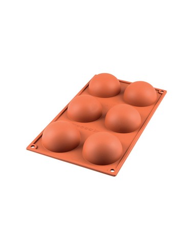 STAMPI-TAGLIAPASTA: vendita online SF002-STAMPO SILIC.N.6 HALF-SPHERE 70 H 35MM TERRACOTTA in offerta