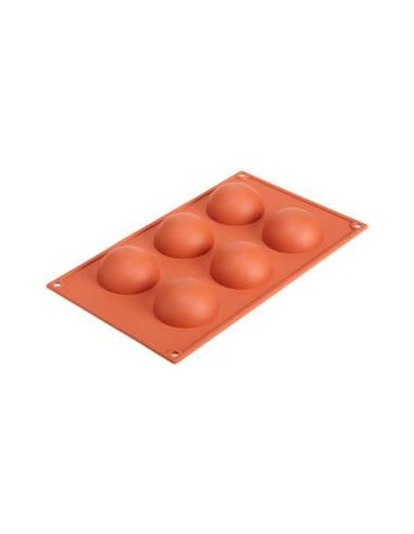 STAMPI-TAGLIAPASTA: vendita online SF003-STAMPO SILIC.N.6 HALF-SPHERE 60 H 30MM TERRACOTTA in offerta