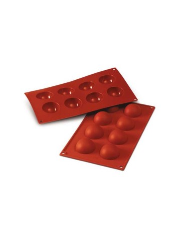 STAMPI-TAGLIAPASTA: vendita online SF004-STAMPO SILIC.N.8 HALF-SPHERE 50 H 25MM TERRACOTTA in offerta