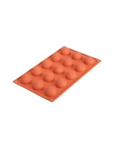 STAMPI-TAGLIAPASTA: vendita online SF005-STAMPO SILIC.N.15 HALF-SPHERE 40 H20MM TERRACOTTA in offerta