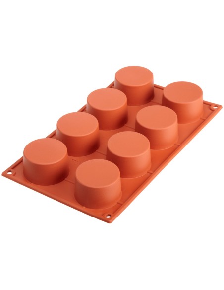 STAMPI-TAGLIAPASTA: vendita online SF028-STAMPO SILIC.N.8 CYLINDERS 60 H35 MM TERRACOTTA in offerta