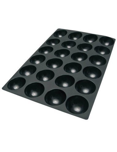 STAMPI-TAGLIAPASTA: vendita online SQ064 STAMPO IN SILICONE N.20 HALF SPHERES41 MM.70X41H NERO in offerta