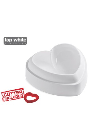 STAMPI-TAGLIAPASTA: vendita online TI AMO-STAMPO SILICONE 170X164 H63MM+CUTTER in offerta