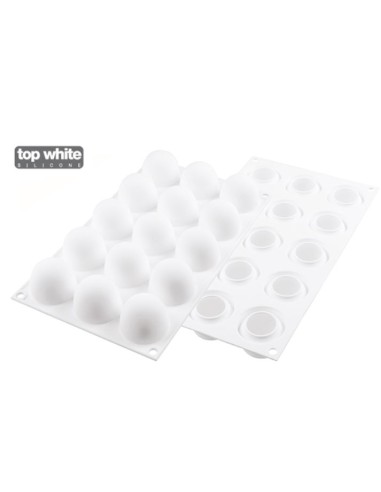 STAMPI-TAGLIAPASTA: vendita online TRUFFLES 40-STAMPO IN SILICONE ø42 H36 MM BIANCO in offerta