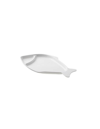 PIATTI: vendita online PIATTO PESCE CM.38X22X3 BIANCO in offerta