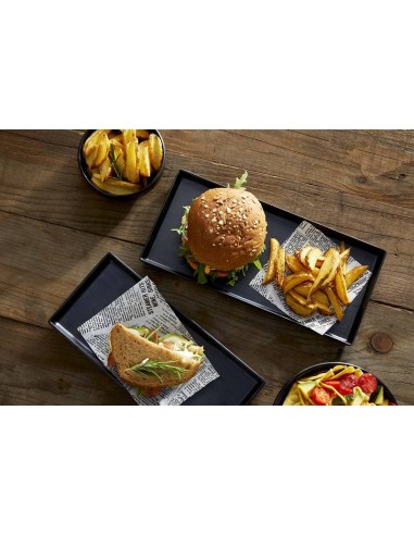 LANZAROTE: vendita online VASSOIO CM.29X13,5X2 LANZAROTE RETTANGOLARE NERO LEONE in offerta