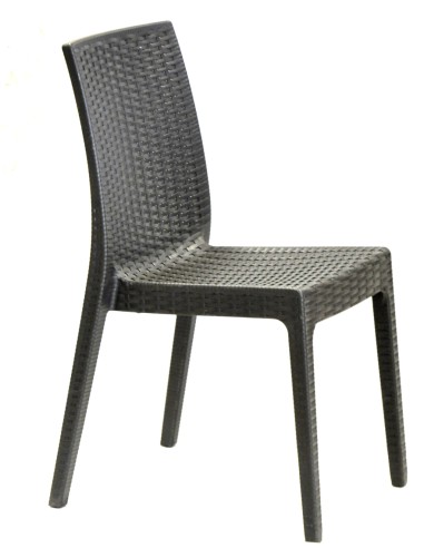 SEDIE-POLTRONE: vendita online SEDIA SELENE SIMIL RATTAN ESPRESSO IMPILABILE in offerta
