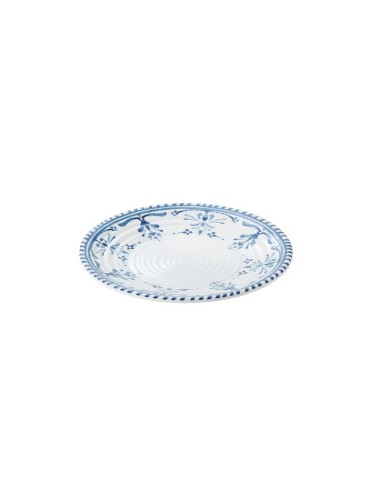 PIATTI: vendita online ZANTE PIATTO PIANO CM.35,5X3 BLU/BIANCO in offerta