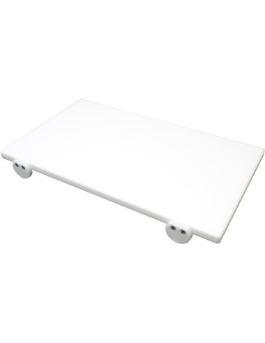 TAGLIERI-TAGLIERI POLIETILENE: vendita online TAGLIERE POLIETILENE CM.40X30X2 CON 2 FERMI APPLICATI BIANCO in offerta