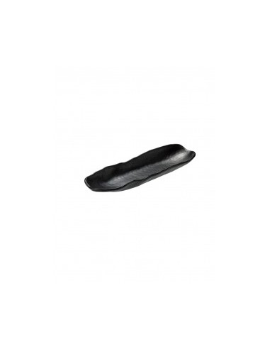 LE PERLE: vendita online PIATTO RETTANGOLARE CM.34X10,5 H3 STONE NERO IN MELAMINA LE PERLE LEONE in offerta